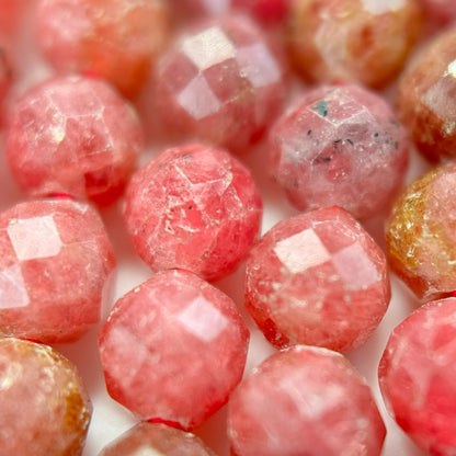 Rhodonite Faceted Round Beads (AA Quality) image 1