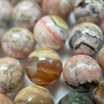 Dendritic Rhodochrosite Polished Round Beads image 9