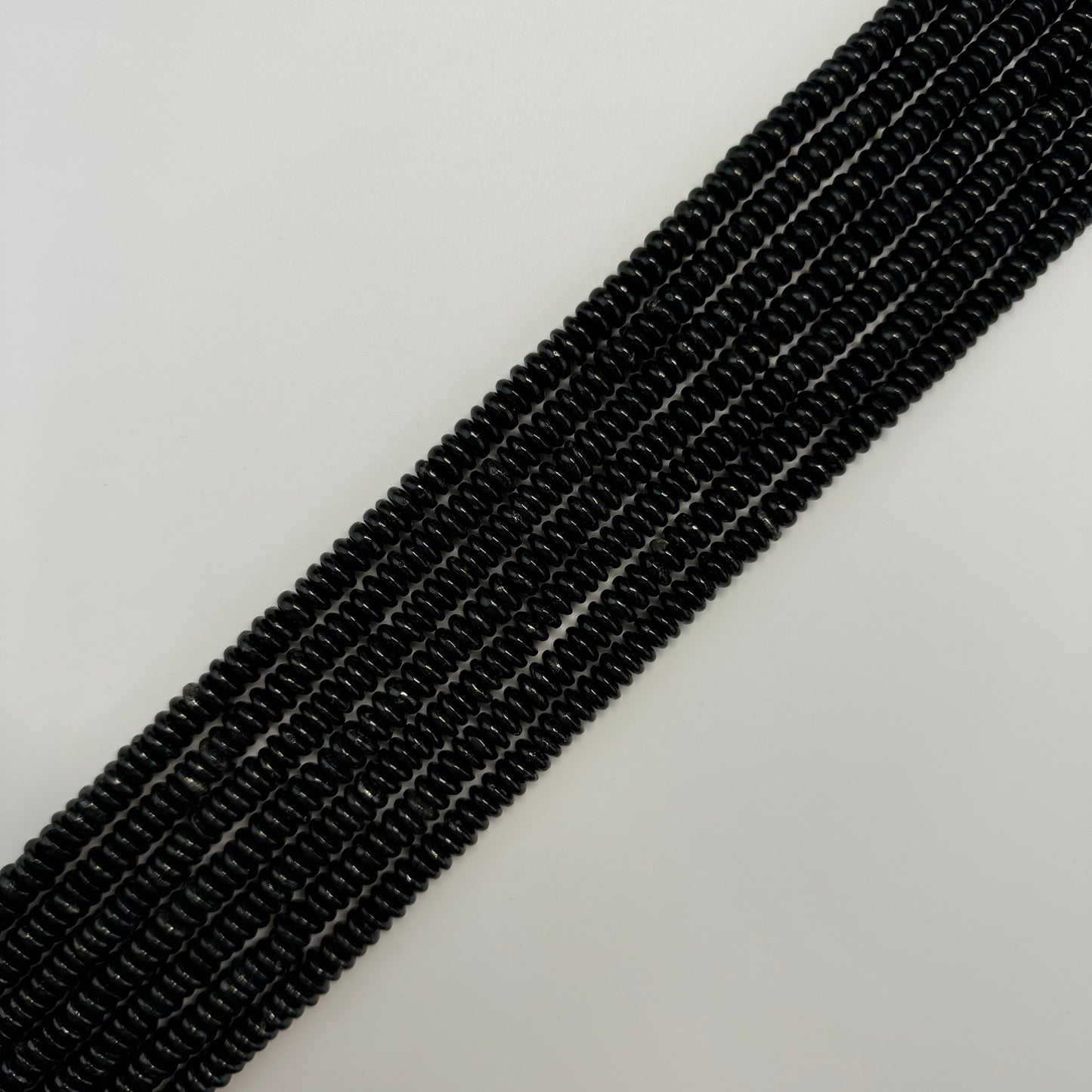 Shungite Rondelle Polished Beads image 2