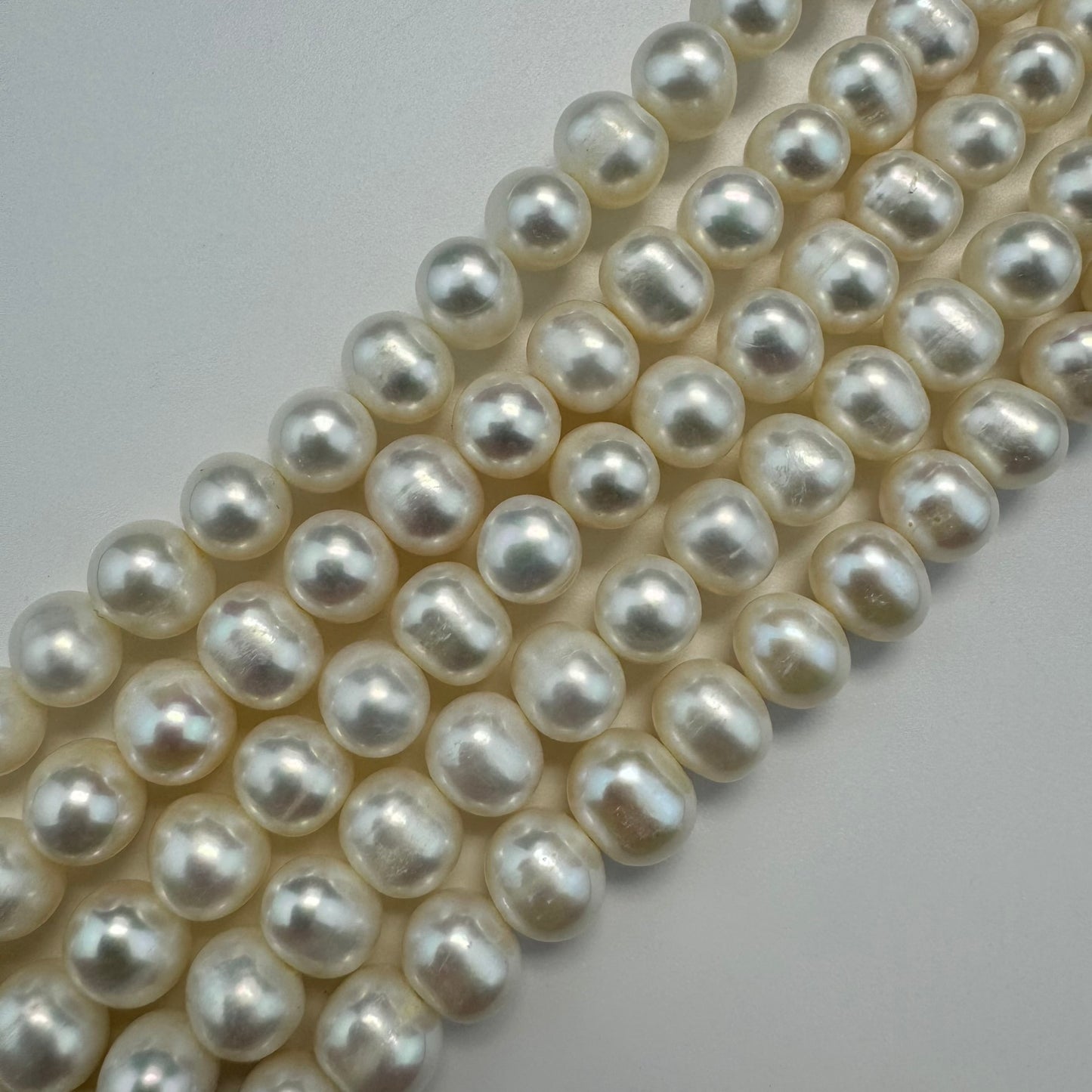 Assorted Color Pearl  6.5x7.5mm (Gray, Peach, Pink and White) image 3