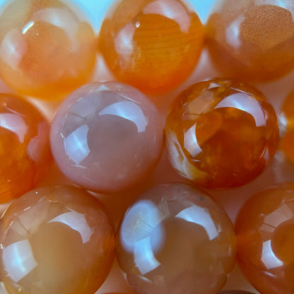 Orange Botswana Carnelian Polished Round Beads image 5