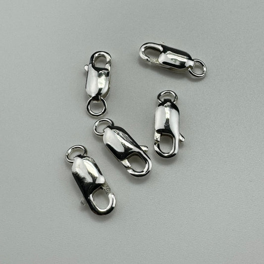925 Sterling Silver Oblong Lobster Clasp Open Jump Ring (5/pkg) image 0