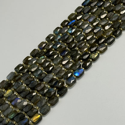 Labradorite Rectangular Faceted Cushion Cut Beads10xÂ8 mm Beads image 6