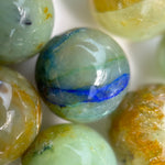 Azurite and Chrysocolla Polished Round Beads  - A Quality image 8
