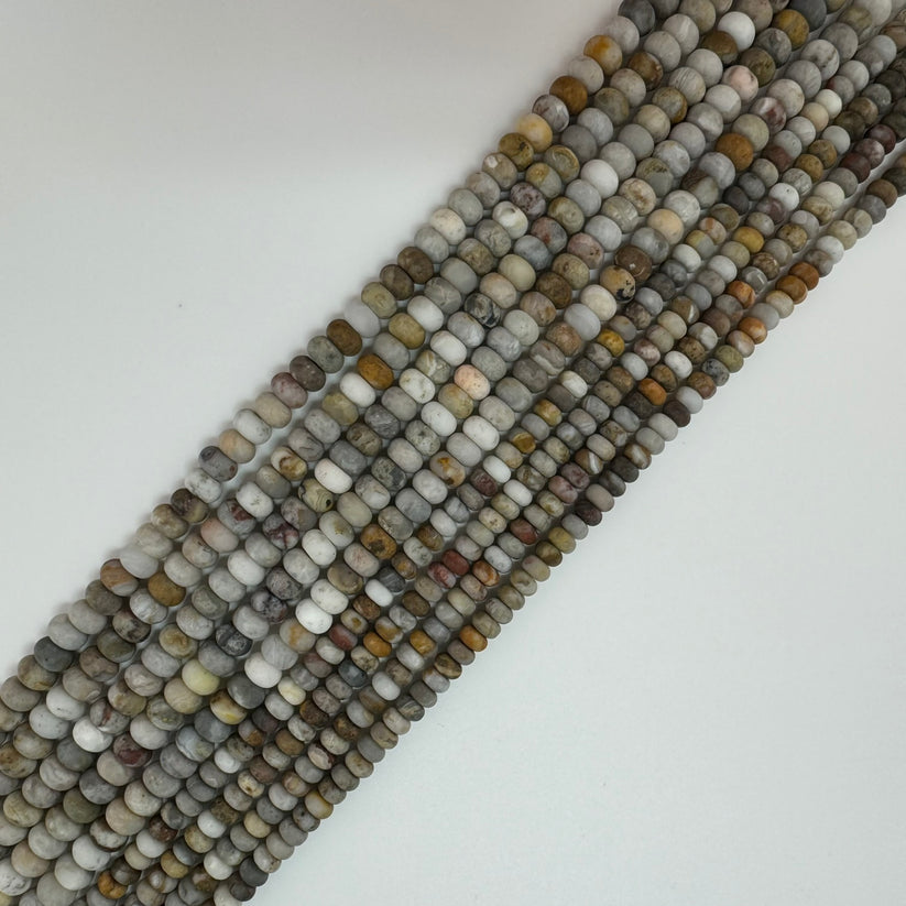 Frosted (Matte) Rondelle Stone Beads