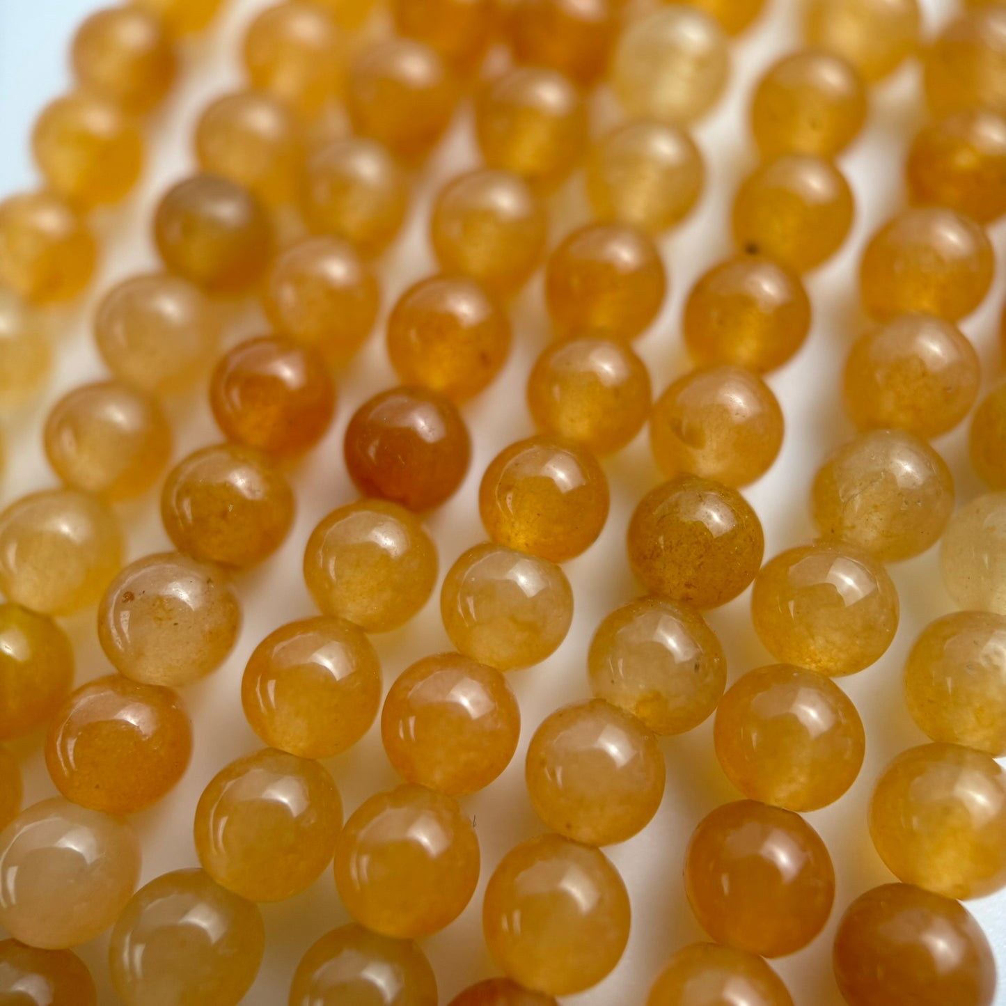 Orange Aventurine Quartz Polished Round Beads image 4