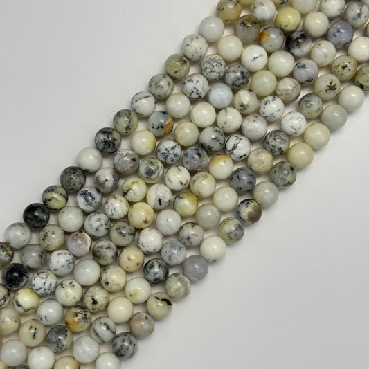 Dendritic Opal Polished Round Beads