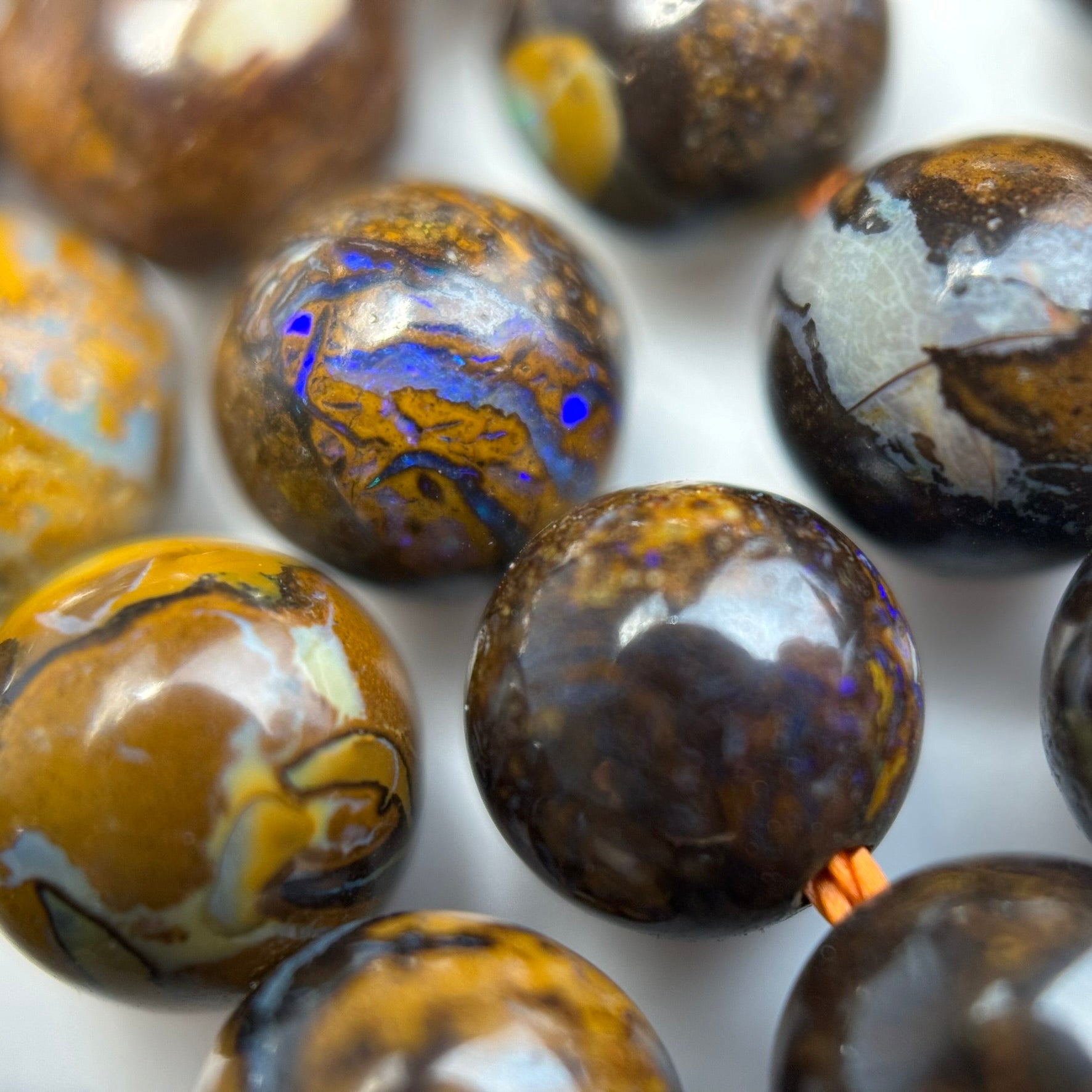 Australian AA Boulder Opal Polished Round Beads image 6