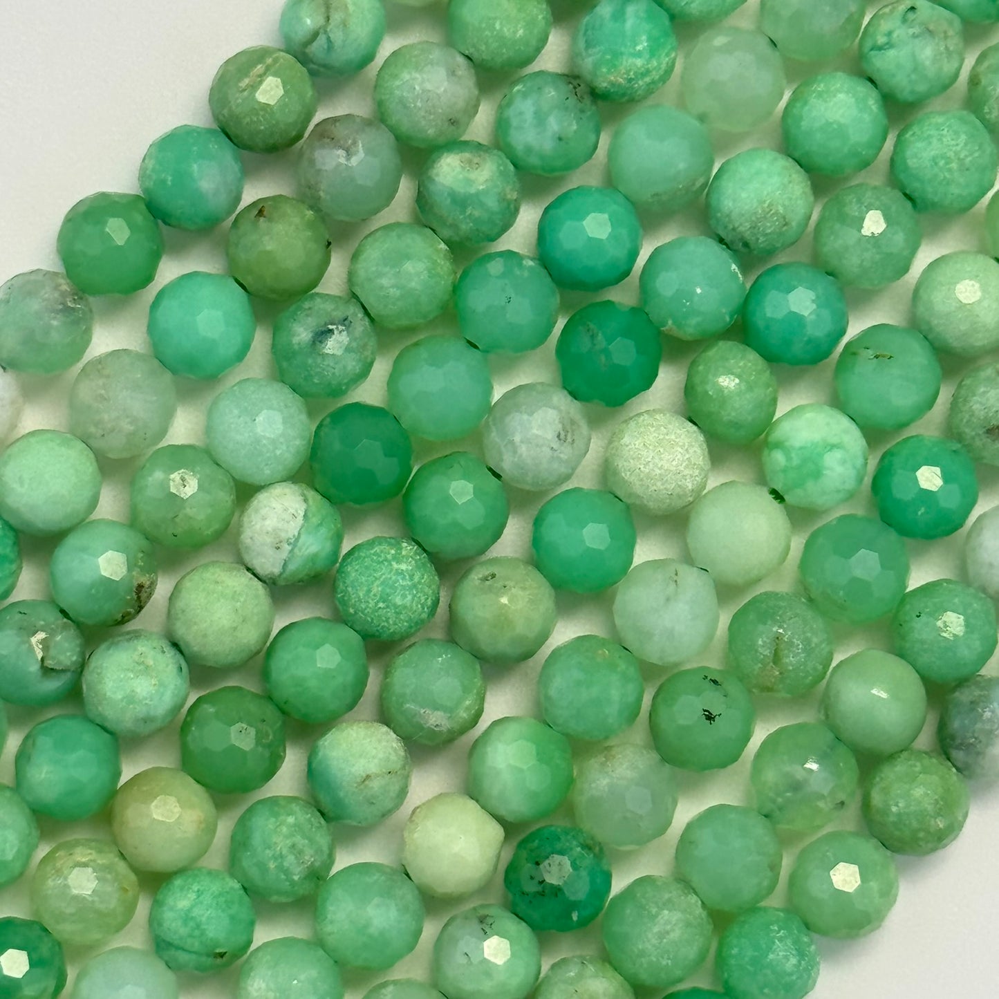 Chrysoprase Faceted Round Beads image 2