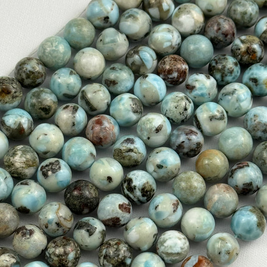 Larimar Polished  Round Beads image 0