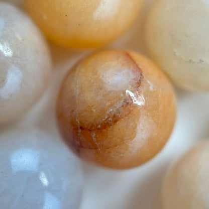 Peach Aventurine Quartz Polished Round Beads image 2