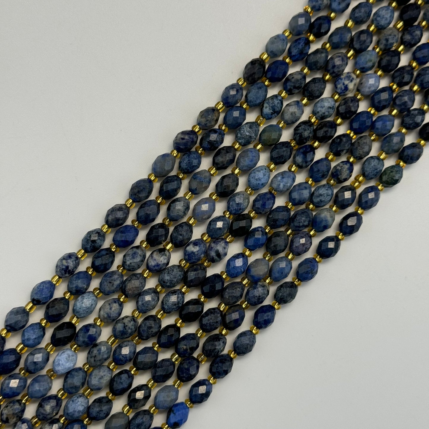 Dumortierite Faceted Barrel 8 Beads image 3