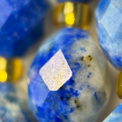 Lapis Lazuli Faceted Barrel 8 Beads image 5