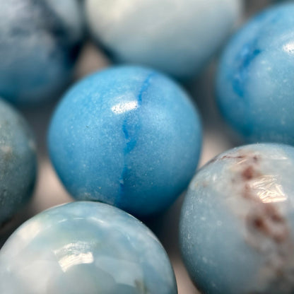 Blue Quartz Polished Round Beads image 7
