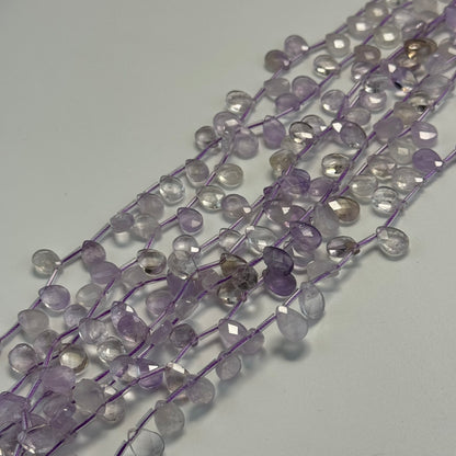 Light Amethyst Faceted Pear Shape Beads image 0
