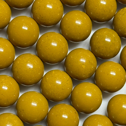 Yellow Mookaite Polished Round Beads image 11