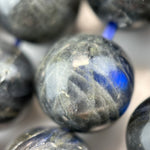 Black Labradorite Polished Round Beads image 7