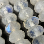 Rainbow Moonstone Faceted Rondelle Beads (AA Quality) image 3