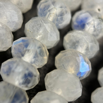 Rainbow Moonstone Faceted Rondelle Beads (AA Quality) image 3