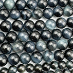Natural Blue Tiger's Eye AA Polished Round Beads image 3