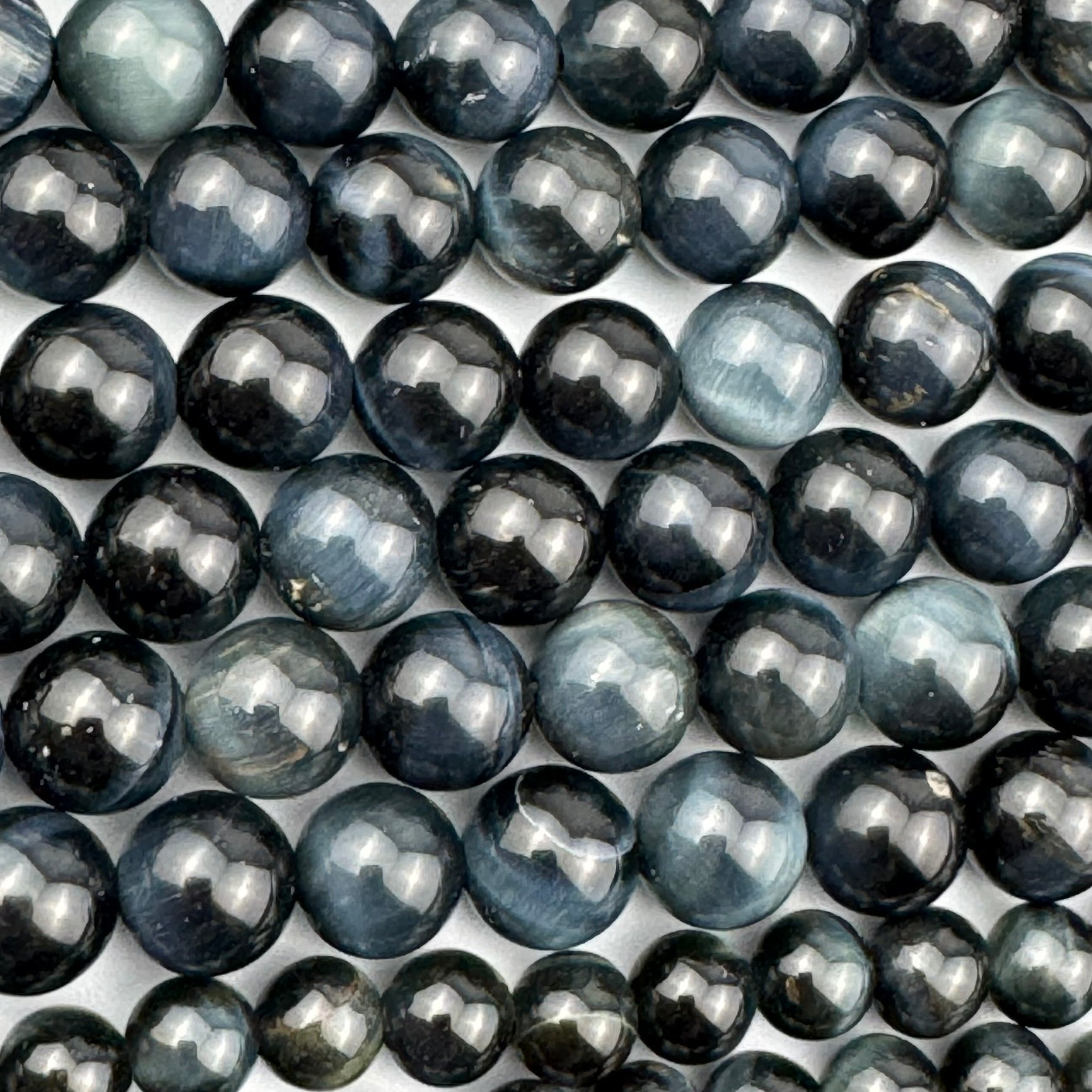 Natural Blue Tiger's Eye AA Polished Round Beads image 3