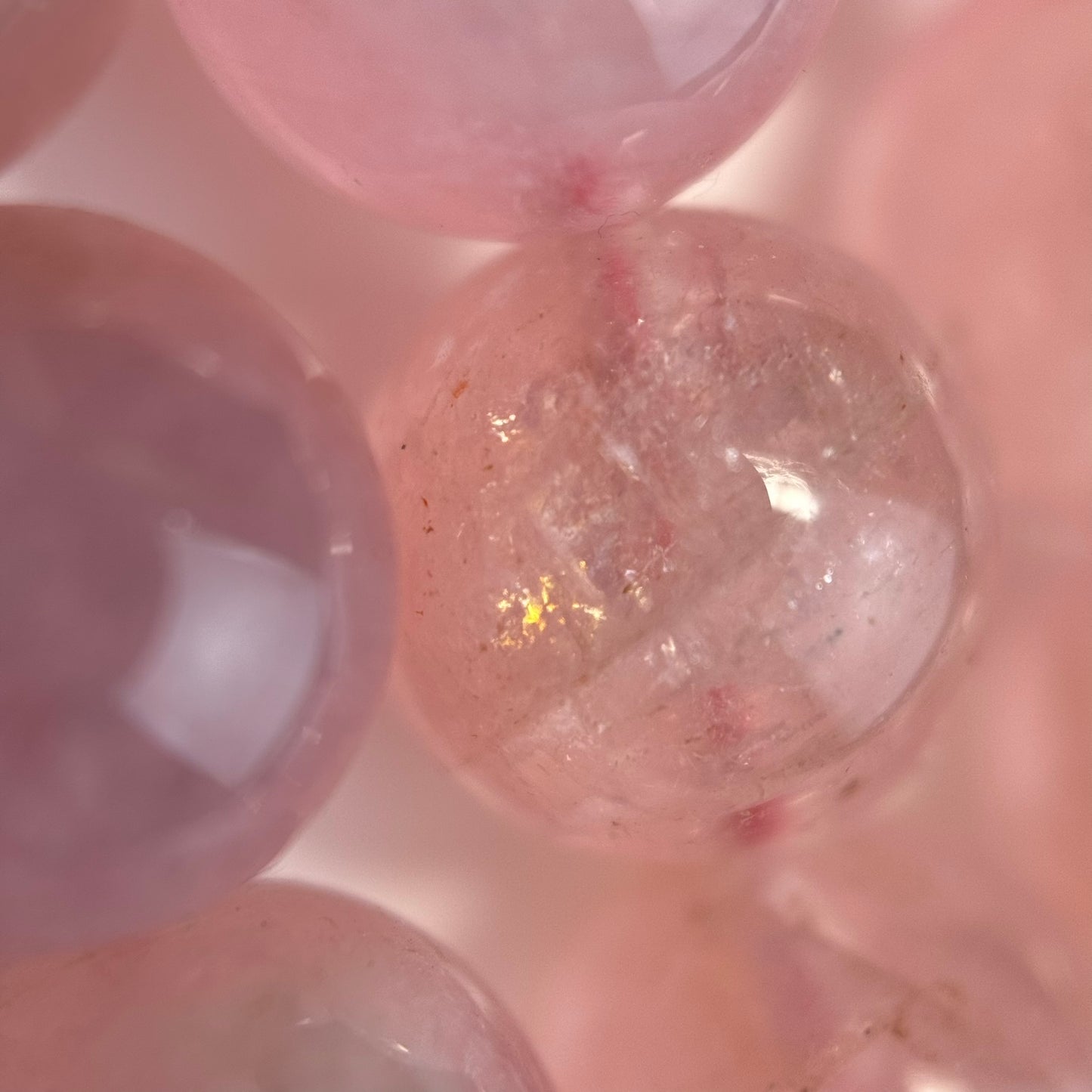 Morganite AA Polished  Round Beads image 7