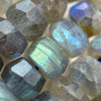 Labradorite Single Cut Faceted Rondelle Beads (High Quality) image 3