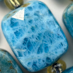 Blue Apatite Rectangular Faceted Cushion Cut Beads10xÂ8 mm Beads image 2