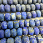Lapis Lazuli Frosted Rondelle Beads image 3