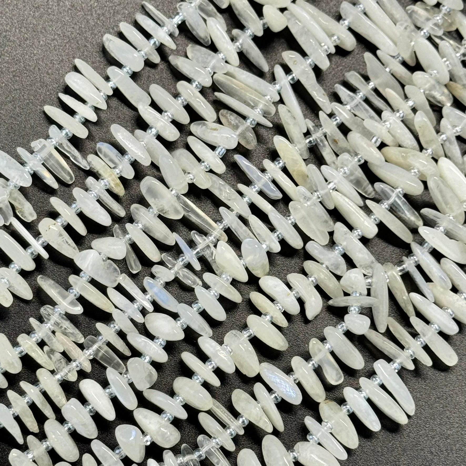 Rainbow Moonstone Polished Blade Beads image 3