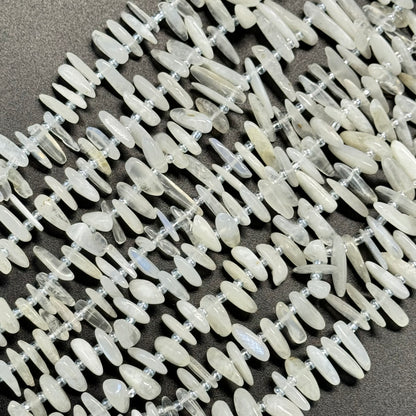 Rainbow Moonstone Polished Blade Beads image 3