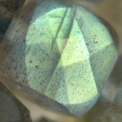 Labradorite AA Square Faceted Polished Beads (6-8 mm) image 1