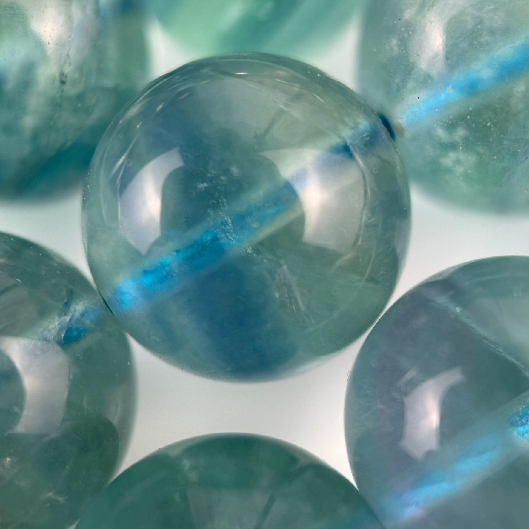 Blue Fluorite AAA Polished Round Beads image 2