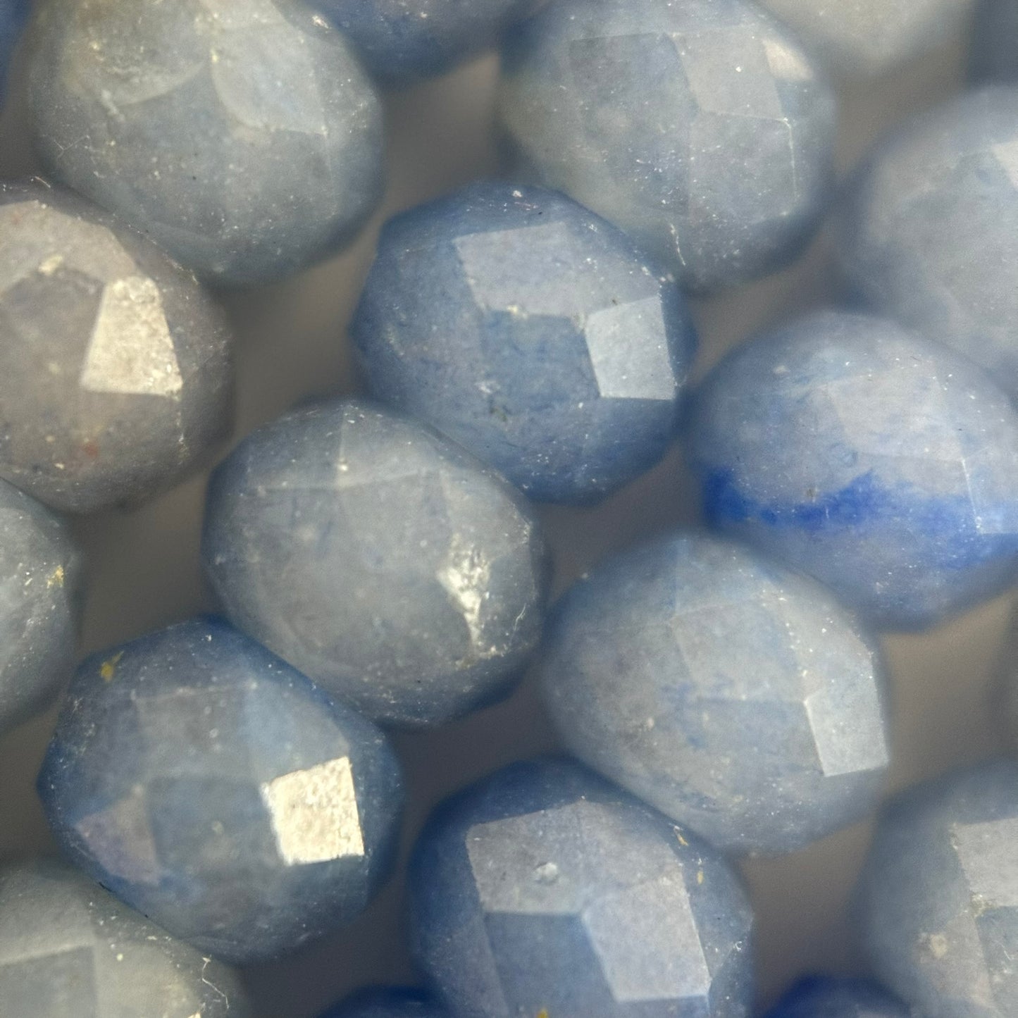 Blue Quartz Faceted Rondelle Beads image 5