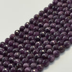 Purple Sapphire Faceted Round Beads image 2