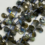 Labradorite Faceted Pear Shape Beads image 5