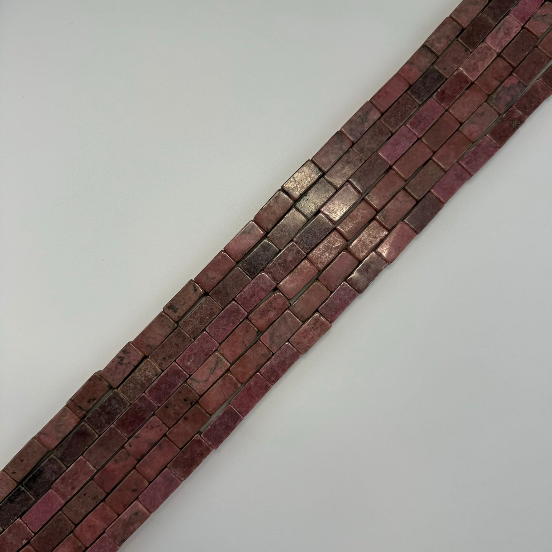 Rhodonite Rectangular Beads image 5
