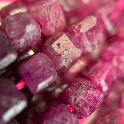 Ruby Glass Filled Square Beads image 6