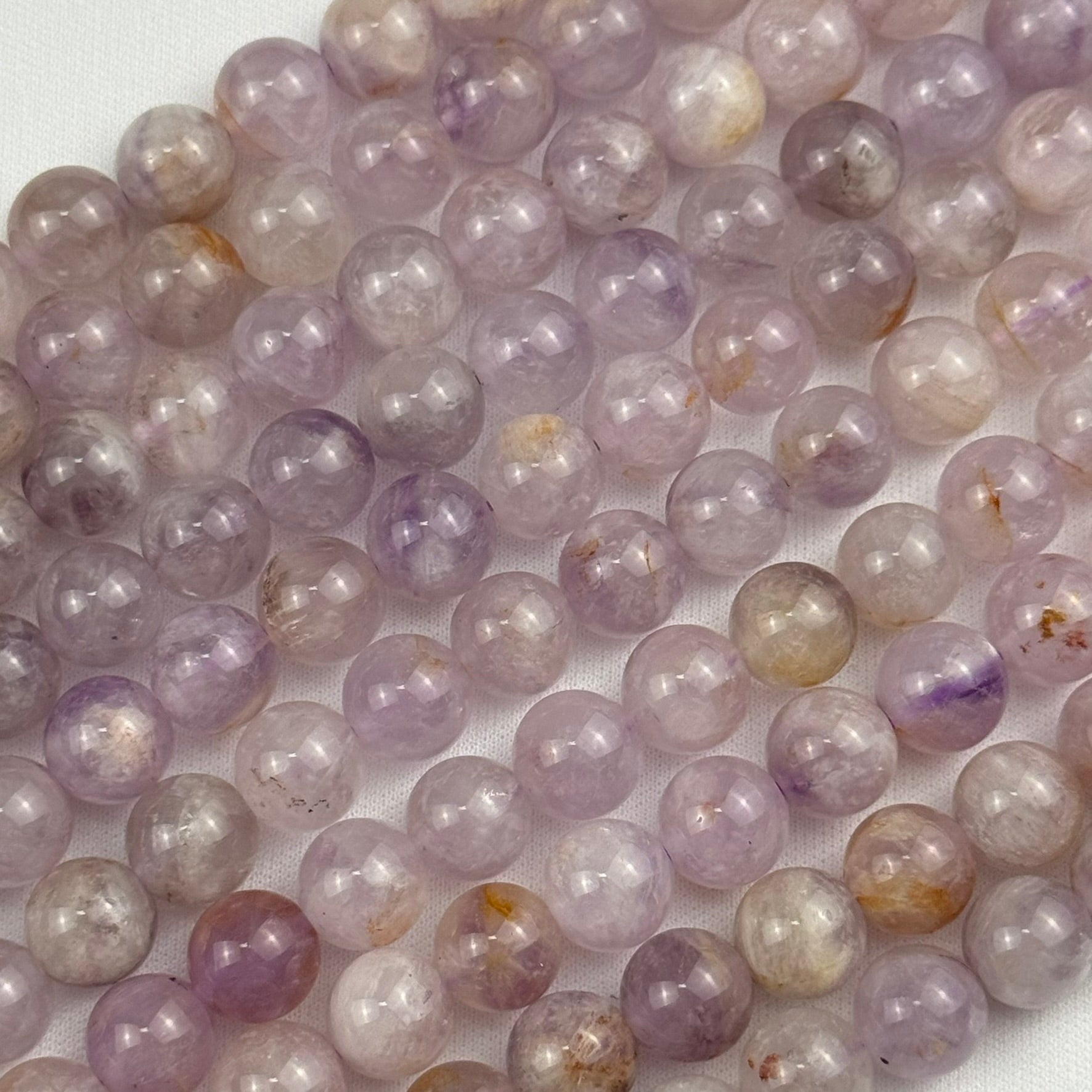 Lavendar Amethyst Polished Round Beads image 5