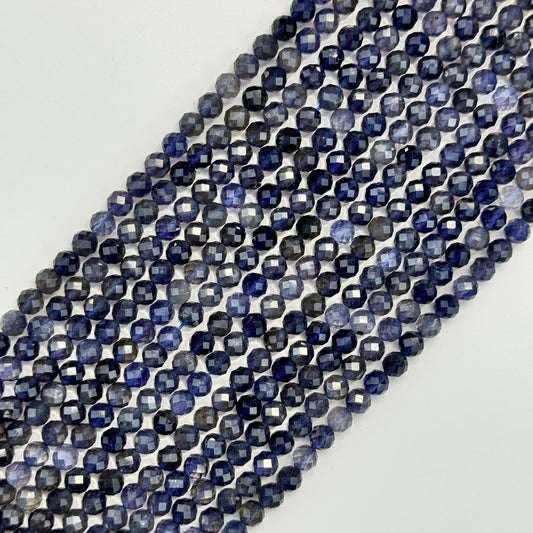 Iolite Faceted Round Beads