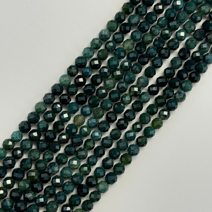 Bloodstone Faceted Round Beads image 0