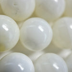 White Shell Polished  Round Beads image 7
