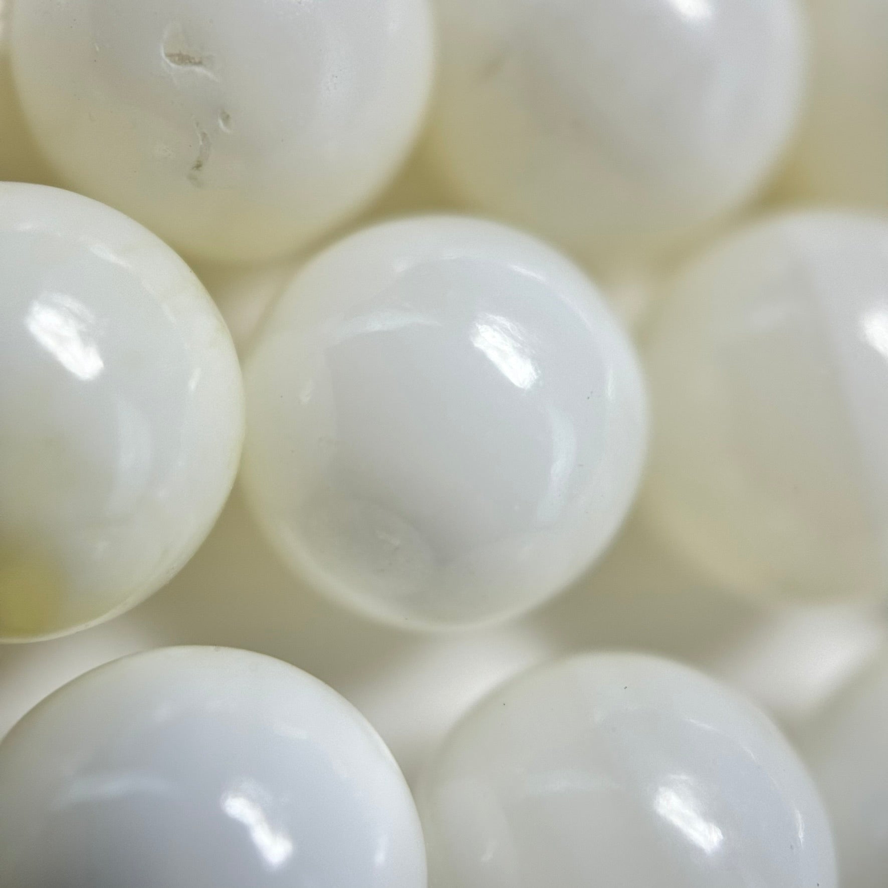 White Shell Polished  Round Beads image 7