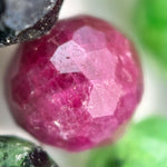 Ruby Zoisite Faceted Round Beads image 1