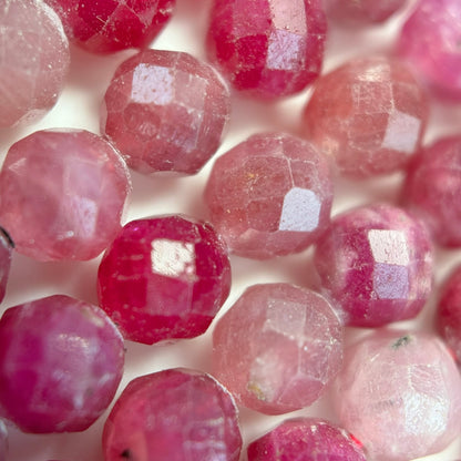 Natural Ruby Faceted Round Beads image 5