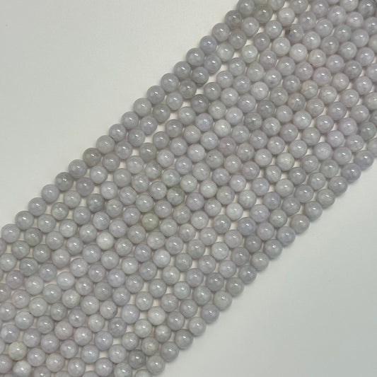 Burmese Purple Jade AAA Polished Round Beads image 0