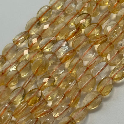 Citrine Faceted Oval Beads image 0