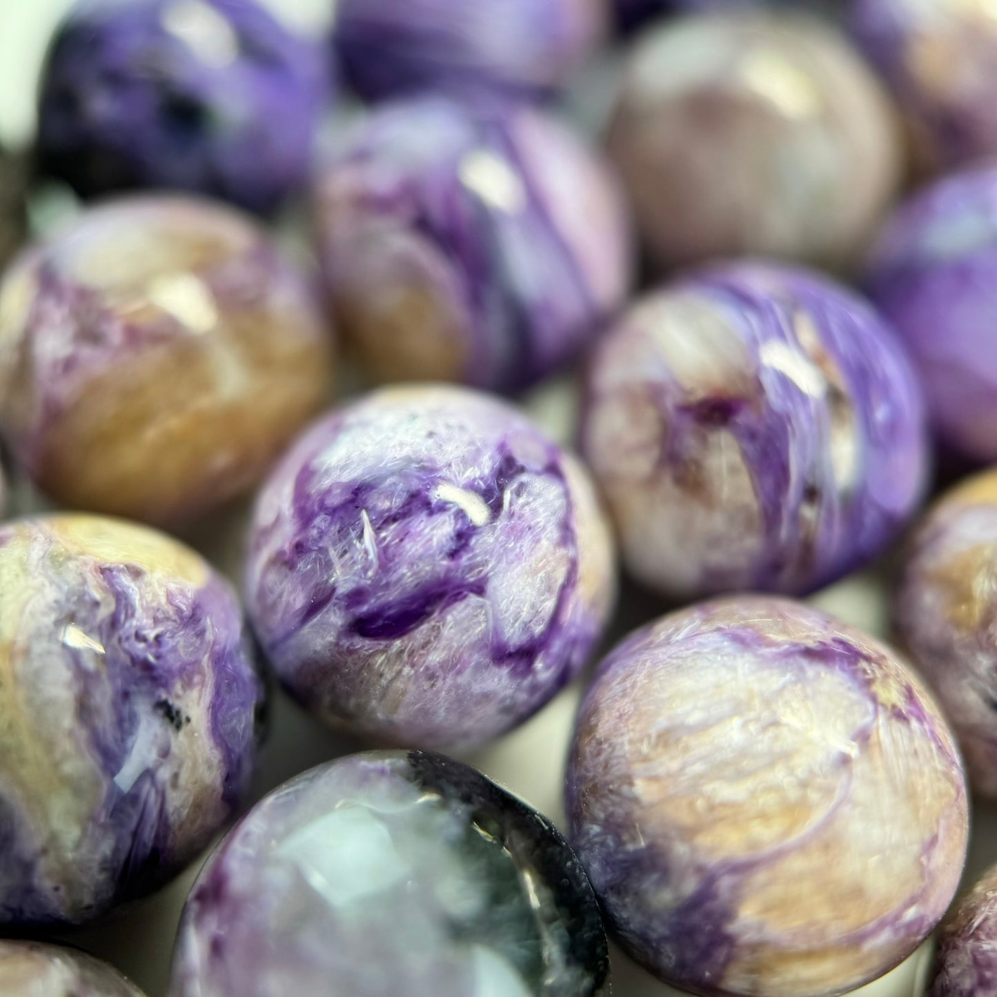 Charoite Polished Round Beads
