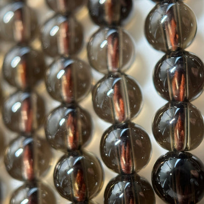 Smoky Quartz Polished  Round Beads image 1
