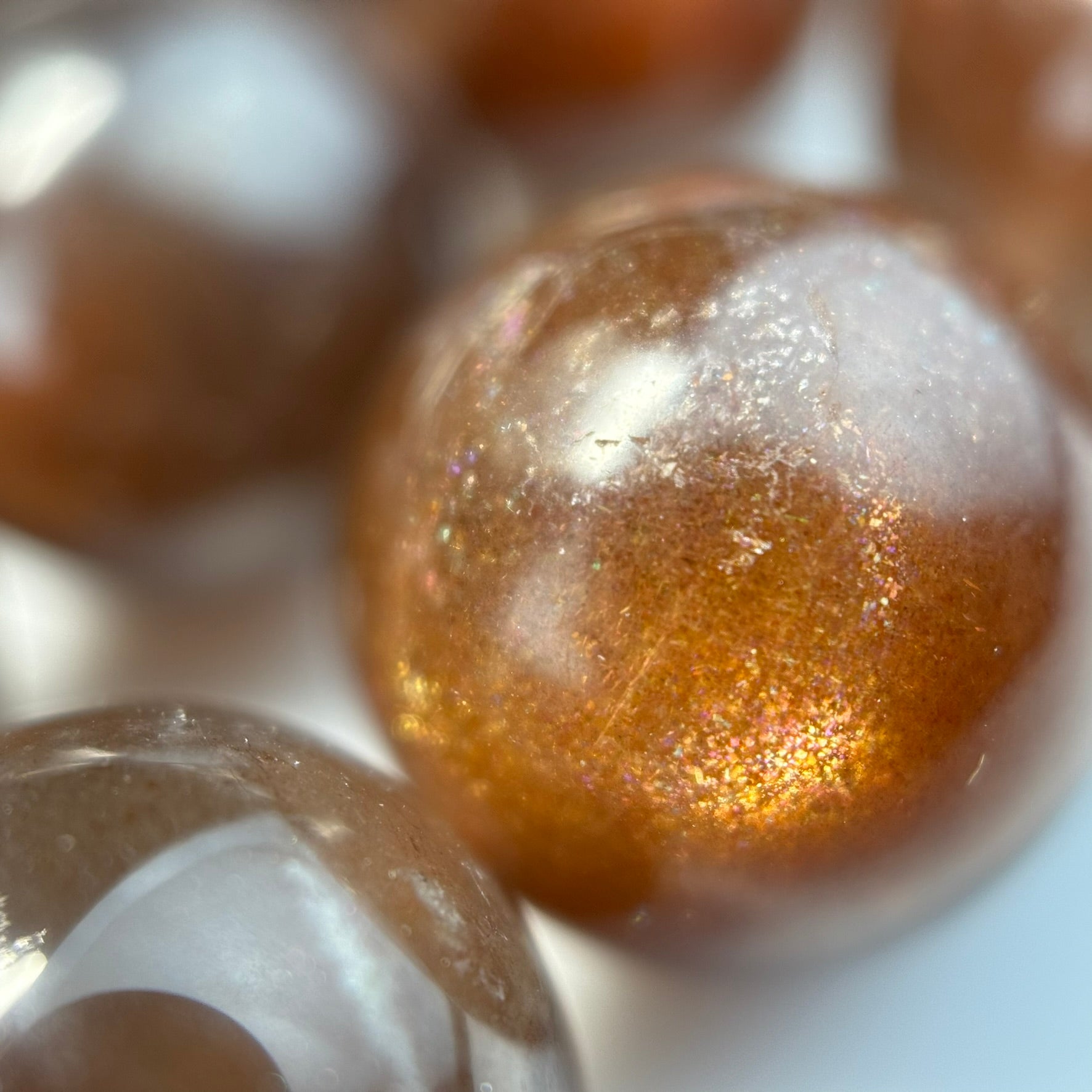 Chocolate Sunstone Polished Round Beads image 8